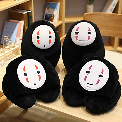 Junsansir Spirited Away Faceless Man No Face Peluches No Face Ghost Kaonashi Relleno en Forma de U Almohada Regalo Creativo para niñas Niños,Juguete Rojo