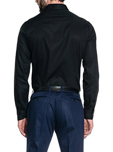 Just Cavalli Camisa Hombre Negro ES 46