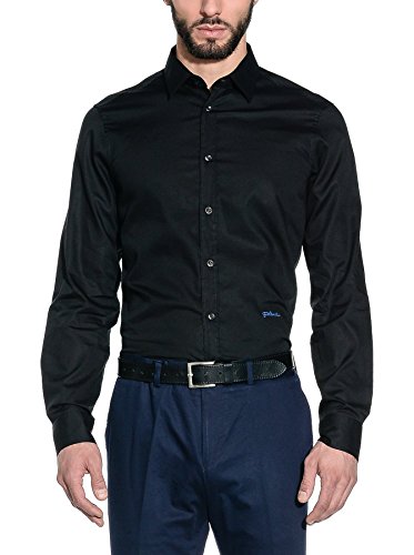 Just Cavalli Camisa Hombre Negro ES 46