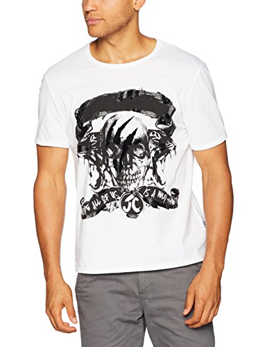Just Cavalli S01GC0491 Camiseta con Las Mangas Cortas Hombre Bianco 100 3XL