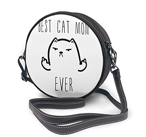 Just Relax Shop Best Cat Dad Ever Rude Cat Fashion - Bolso de mano de piel sintética para mujer y niña, color, talla Talla única