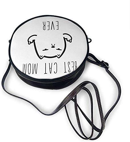 Just Relax Shop Best Cat Dad Ever Rude Cat Fashion - Bolso de mano de piel sintética para mujer y niña, color, talla Talla única