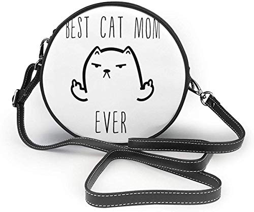 Just Relax Shop Best Cat Dad Ever Rude Cat Fashion - Bolso de mano de piel sintética para mujer y niña, color, talla Talla única