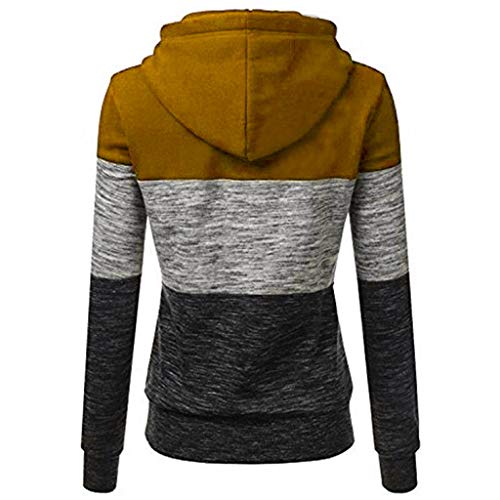 JUTOO 2018 Moda para Mujer Casual Sudaderas con Capucha Sudadera Patchwork para Mujer con Capucha Blusa Pullove