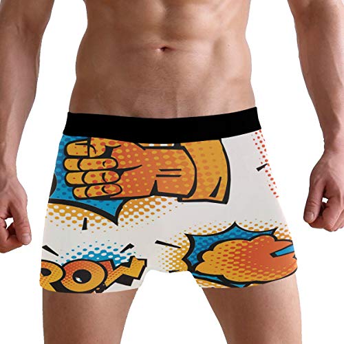 Kaihong - Calzoncillos para hombre, diseño con texto en inglés "Merry Christmas", con cintura cubierta Multi10. S