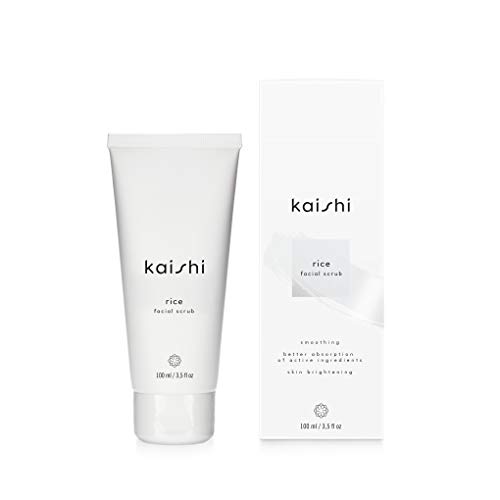 Kaishi - Exfoliante facial de arroz Rice para eliminar la piel muerta y unificar el tono, 100 ml