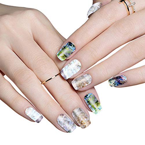 Kalolary Nail Art Foil, 30 colores Holográfico Nail Stickers Tips Wraps Foil Transfer Sticker Glitters Kit de decoración para manicura Acrílico DIY Decoración (3 Caja / 30pcs)