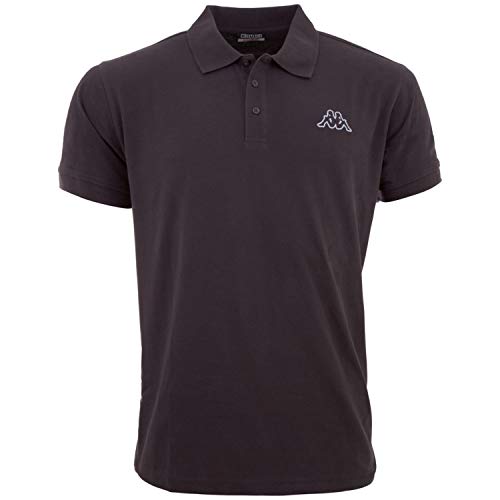 Kappa Polo Clásico Edición ZiATEC con práctica Bolsa de lavandería | Camisa de Golf básica de Mangas Cortas, Mezclas en Muchos Colores, tamaño:S, Color:1 x Asfalto/Gris