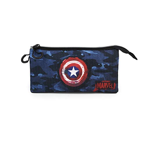 Karactermania Capitán América Supreme - Estuche Portatodo Triple HS, Multicolor