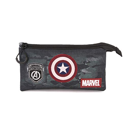 Karactermania Captain America Army-astuccio Portatutto Triplo HS Estuches 24 Centimeters Multicolor (Multicolour)