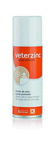 KARIZOO VETERZINC, Óxido de Zinc para Curar Heridas de Vacas, Caballos, Ovejas y Otros Animales de Ganado Bovino, Ovino, Porcino y Equino - Spray 200 ml