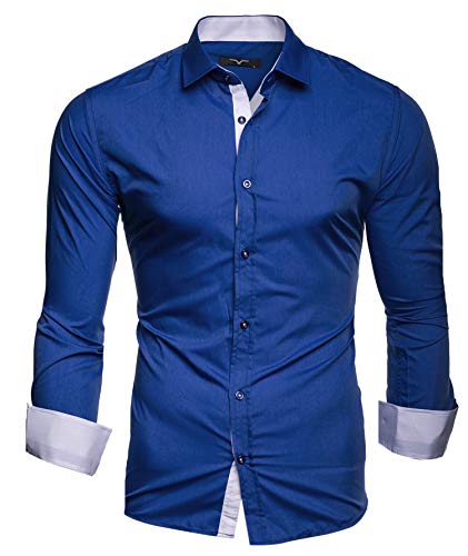 Kayhan Hombre Camisa, TwoFace Blue XXL