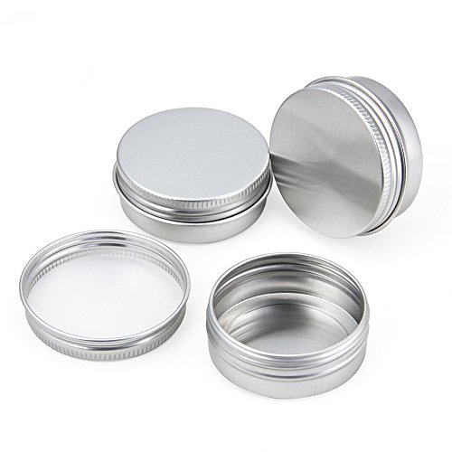 Kbnian Latas de Aluminio Vacias 30pcs 30ml, Tarros Cosmetica, Tarros Aluminio Vacíos, Ideales para Todo los Viajes, para Guardar Cosmetica/Balsamos/Objetos Pequeños