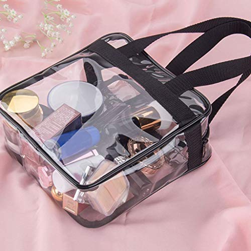 Kcnsieou Durable impermeable PVC claro totalizador portátil ver a través de gimnasio/cosméticos Neceser viaje bolsa de almacenamiento