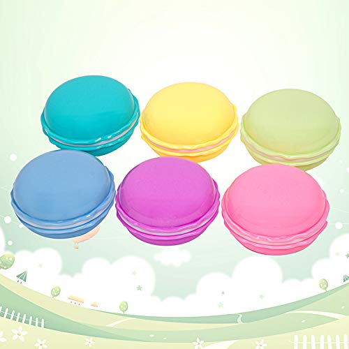 Kentop Caja de Lentes de Contacto de Forma de Macaron Portátil Mini Estuche Protectora de Lentillas para Viajes