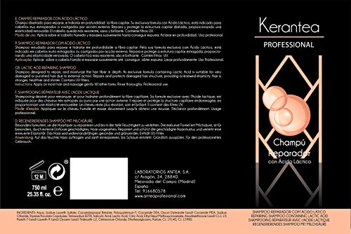 Kerantea Champú Reparador Anti Polución, 750 ml, Pack de 1