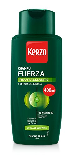 Kerzo Champú Fuerza Revitalizante para Cabellos Normales - 3 Recipientes de 400 ml - Total: 1200 ml