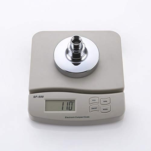 KES Alcachofa Ducha de Baño Fija Cabeza de Ducha Redonda 10 cm, Cromo Pulido J335S4-CH