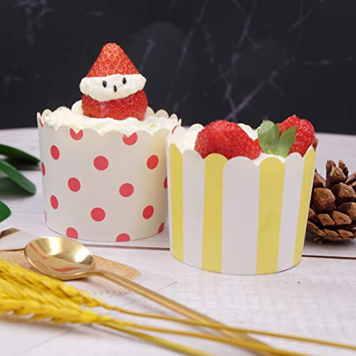 Keysui Moldes Papel Copa de Horneado 100pcs para Magdalenas Pastel Tarta Cupcakes