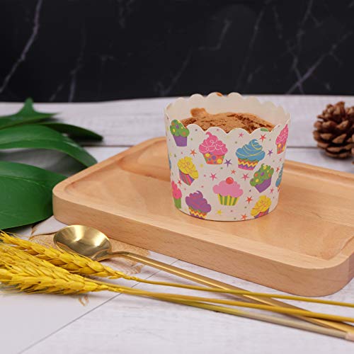 Keysui Moldes Papel Copa de Horneado 100pcs para Magdalenas Pastel Tarta Cupcakes