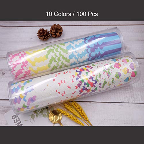 Keysui Moldes Papel Copa de Horneado 100pcs para Magdalenas Pastel Tarta Cupcakes