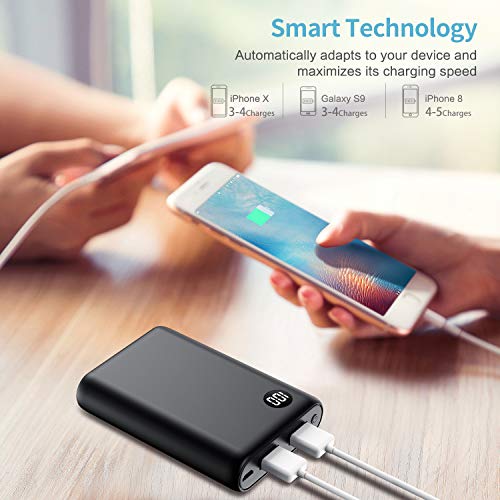kilponen Power Bank 13800mAh Batería Externa Cargador Móvil Portátil Ultra Compacto 2 Salidas USB con Ultra Alta Capacidad para Huawei,Xiaomi Smartphones/Tablets Android y Más