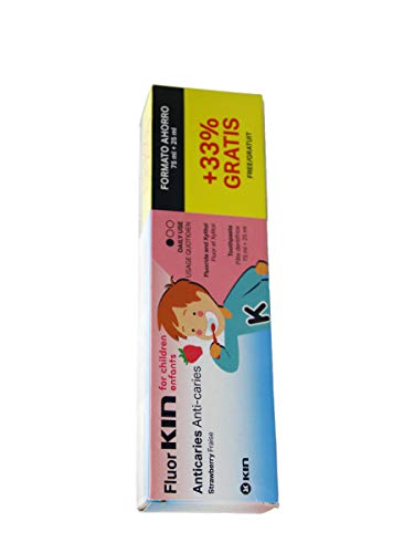 Kin - Pasta Dentrífica Fresa Fluor-Kin Infantil Kin 2-6 años 75 ml
