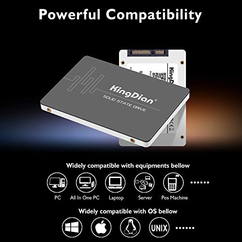 KingDian 60GB 120GB 240GB 480GB 1TB 2TB SATA3 SSD Hard Dive for PC and Laptop (S400 120GB)