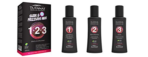 Kit de Alisado de keratina sin formol Tutanat - Champú de 100ML, keratina brasilera de 100ml, máscara capilar de 100ML