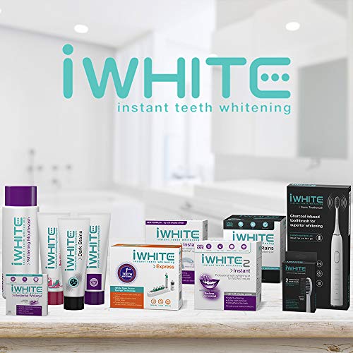 Kit de blanqueamiento iWhite Express - Aplicador para blanqueamiento dental - Resultados en solo un minuto - Ingredientes probados clínicamente - Fortalece y protege el esmalte