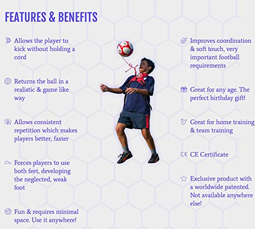 Kit De Entrenamiento de futbol. Balon de Futbol .Balón De Habilidad De Fútbol, El Mas Novedoso Sistema De Entrenamiento De Futbol Para La Mejora De Ambos Pies - Pelota De Futbol