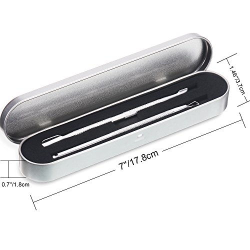 Kit de Levantadores de Cutícula, Raspador Pelador de Cutícula de Triángulo de Acero Inoxidable y Empujador de Cutícula de Doble Punta Cortador Cuchara Limpiador de Uñas (Plateado)