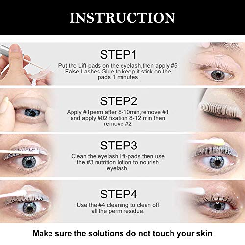 Kit de Permanente de Pestañas,Lifting Pestañas,Lash Lift Kit,Eye Lash Lift Herramientas de Maquillaje Curling de Pestañas, Almohadillas, Sueros y Set de Herramientas de Calidad de Salón