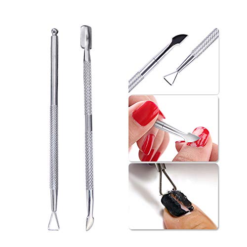 Kit de Uñas Removedor el Esmalte, 10 clip para los dedos+100 Removedor Almohadillas+2 Lima de Uñas+1Raspador+1 Empujador de Cutículas+1Cepillo para Uñas+1Botella Dispensadora+1 separadores de dedos