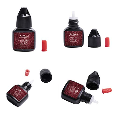 Kit extensión pestañas pelo a pelo profesional, 10ML Pegamento sin látex adhesivo + Extensiones de pestañas 0,15 Curva D mixto 8-13MM + 100 Anillos desechables para pestañas postizas semipermanentes