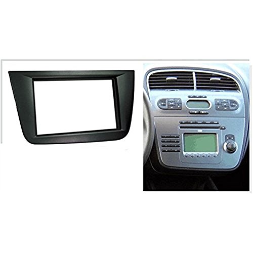 Kit montaje radio marco embellecedor de radio 2 DIN Seat Altea/Altea Xl/Toledo negro
