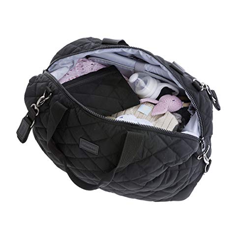 Kiwisac Lovely | Bolso Maternal | Color Negro | Con Cambiador y Neceser | Uso Hospital o Carrito Bebe | 48 x 24 x 34cm