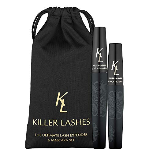 KL Killer Lashes - Extensor de Pestañas y Rímel de Fibra de Última Generación (set de 9 ml y 6 ml) 3D MoonStruck Edición Limitada Black con Estuche