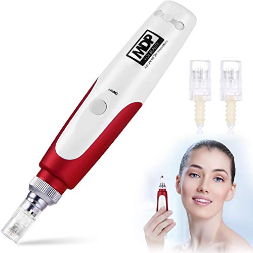 Koi Beauty Dermapen eléctricos Profesional Microagujas 0.25mm-2.0mm ajustable, Incluir 2pcs 12 Aguja,Anti Envejecimiento Cicatrices del acné Antiarrugas,RoHS y aprobado por la CE