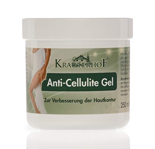 Krauterhof Asam - Gel anticelulítico con efecto calor (250 unidades x 250 ml, aroma refrescante, contiene cafeína y carnitina para un efecto lipolítico)