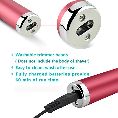 ktdsoz Afeitadoras eléctricas para mujer Kit 5 en 1 Electrica Mujer Recargable con Impermeable Afeitadoras Mujer, para Afeitadorasa Facial, Recortadora de Cabello para Cejas y Nariz(rojo)