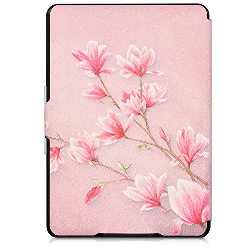 kwmobile Funda Compatible con Amazon Kindle Paperwhite - para eReader - Magnolias (para Modelos hasta el 2017)