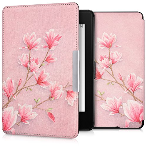 kwmobile Funda Compatible con Amazon Kindle Paperwhite - para eReader - Magnolias (para Modelos hasta el 2017)