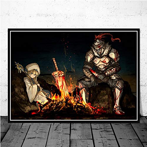 KWzEQ Cuadro En Lienzo Personajes de Anime Cartel Moderno y decoración para Sala de Estar，80x120cm，Pintura sin Marco