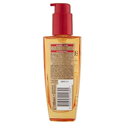 L 'Oréal Paris Elvive Aceite excepcional Tratamiento Nutriente, 100 ml para pelo teñido o seco