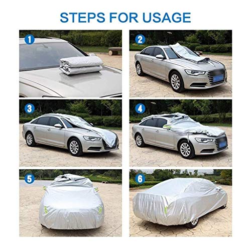 La cubierta del coche cuatro estaciones universal impermeable y transpirable UV a prueba de polvo de la Guardia de Protección al aire libre Compatible con Peugeot 301 cubierta del coche