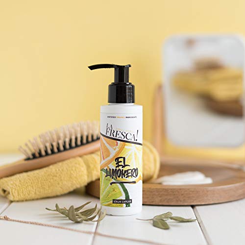 LA FRESCA El Limonero serum para las puntas del cabello con vitamina c Tratamiento Capilar, acondicionador pelo Ecológico Con Aroma A Limón Con Aceite de Argan | disminuye la caída del cabello - 125ml