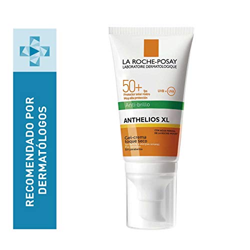 La Roche-Posay ANTHELIOS XL, Gel-crema Toque Seco Anti Brillo, SPF 50+, 50 ml