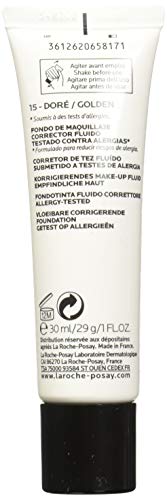 La Roche Posay Toleriane Teint Fondo Maquillaje Corrector Fluido SPF25, 15 DORE, 30 ml