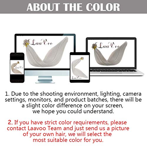 LaaVoo 20" Balayage Nano Tips Pelo Humano con Mechas #8/16/8 Balayage Marrón Claro y Miel Oscuro Rubio Remy Brazilian Mrico Nano Beads Ring Loop Hair Extensions 1g/pieza 50g